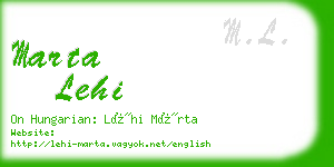 marta lehi business card